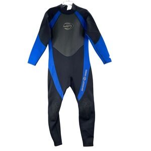 Deep See Wetsuit Mens XL Black Blue Full Body Scuba Diving Sport Surfing Snorkel